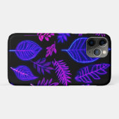 ピンクとパープルのネオンリーフ Case-Mate iPhoneケース (裏面(横))