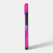 ピンクとパープルのハート柄iPhone 14ケース iPhoneケース (左側面)