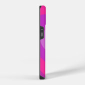 ピンクとパープルのハート柄iPhone 14ケース iPhoneケース (右側面)