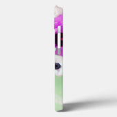 ピンクとパープルのバラ、白いアネモネの花のモノグラム Case-Mate iPhoneケース (裏面 / 左)