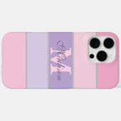 ピンクとパープルのパステルカラーのiPhone / iPadケース Case-Mate iPhoneケース (裏面 (横))
