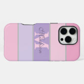 ピンクとパープルのパステルカラーのiPhone / iPadケース iPhoneケース (裏面横)
