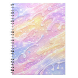 ピンクとパープルのパステルカラー AI アート ノートブック