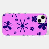 ピンクとパープルのフラワープリント Case-Mate iPhoneケース (裏面 (横))