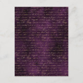 ピンクとパープルのフローラ結婚ズゲスト詳細 エンクロージャーカード (裏面)