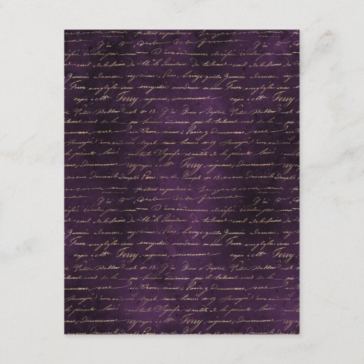 ピンクとパープルのフローラ結婚ズゲスト詳細 エンクロージャーカード (裏面)