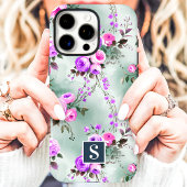 ピンクとパープルのモノグラムフラワー Case-Mate iPhoneケース