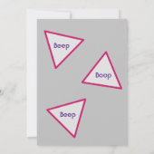 ピンクとパープルのロボット サイエンスパーティー招待状 招待状 (裏面)