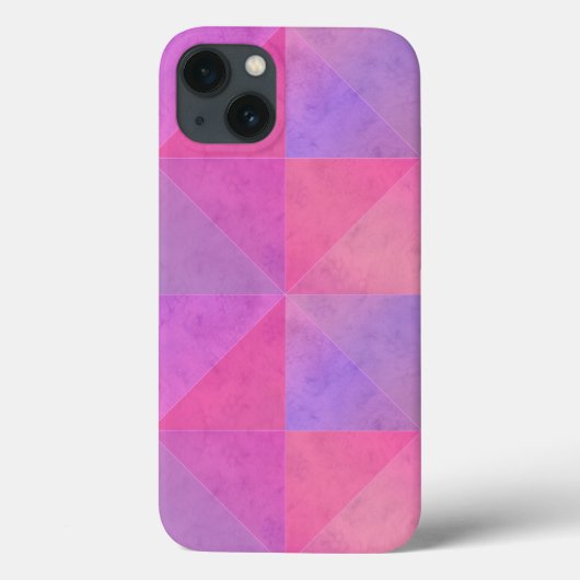 ピンクとパープルの三角 水彩画アート Case-Mate iPhoneケース (裏面)