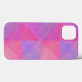 ピンクとパープルの三角 水彩画アート Case-Mate iPhoneケース (裏面 (横))
