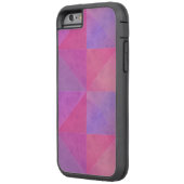 ピンクとパープルの三角 水彩画アート Case-Mate iPhoneケース (裏面左)
