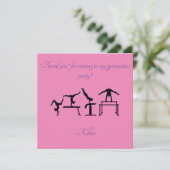 ピンクとパープルの体操 感謝カード (スタンド正面)