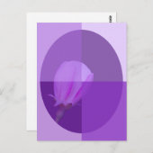 ピンクとパープルの春の花 | 4つの色合い ポストカード (正面/裏面)