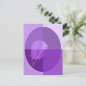 ピンクとパープルの春の花 | 4色 ポストカード (スタンド正面)