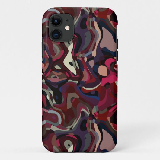 ピンクとパープルの渦巻き抽象画 Case-Mate iPhoneケース (裏面)