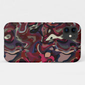 ピンクとパープルの渦巻き抽象画 Case-Mate iPhoneケース (裏面(横))