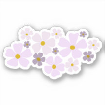 ピンクとパープルの花のグラフィック