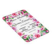 ピンクとパープルの花のフレキシブルフォトマグネット マグネット (右側)