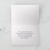 ピンクとパープルの花の花輪 マザーズデー カード (内部)