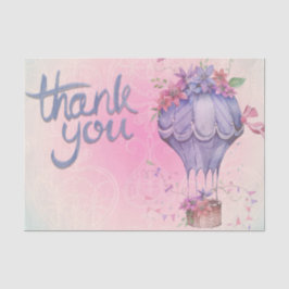 ピンクとパープルの花柄 薄葉紙