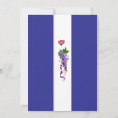 ピンクとパープルの花  セーブザデート (裏面)