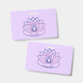 ピンクとパープルの蓮の花 バッジ (正面＆裏面)