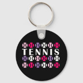 ピンクと💜パープルテニス🎾 キーホルダー (正面)