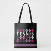 ピンクと💜パープルテニス🎾 トートバッグ (正面)