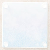 ピンクとパープルパステルマンデラ ガラスコースター (裏面)