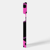 ピンクとパープルヒョウのプリント iPhoneケース (右側面)