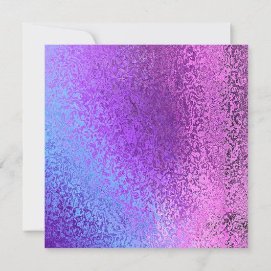 ピンクとパープルフォイルルックキンセアニェラ招待状 招待状 (裏面)