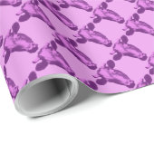 ピンクとパープルポップ・アートのアートカウズ ラッピングペーパー (ロールコーナー)