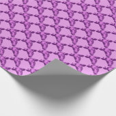 ピンクとパープルポップ・アートのアートカウズ ラッピングペーパー (角)