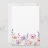 ピンクとパープルワイルドフラワーのブライダルシャワー 招待状 (裏面)