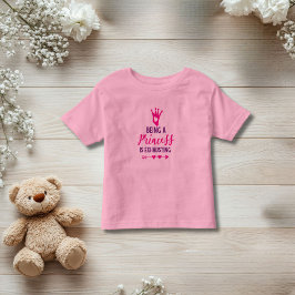 ピンクとパープル プリンセスは疲れる トドラーTシャツ