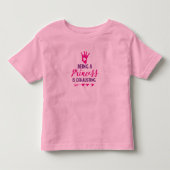 ピンクとパープル プリンセスは疲れる トドラーTシャツ (正面)