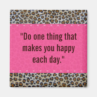 ピンクとヒョウ印刷 マグネット