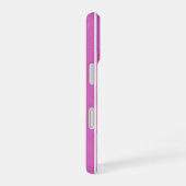 ピンクとフクシアのストライプ iPhone 16ケース (右側面)