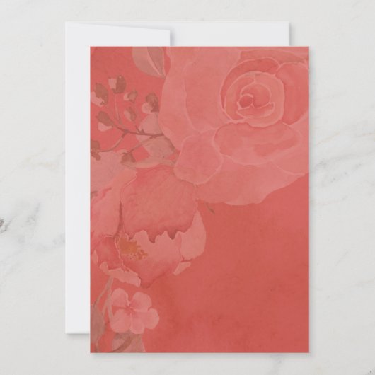 ピンクとフローラのバーチャルシャワー 招待状 (裏面)