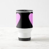 ピンクとブかわいらしラックラブハート。 トラベルマグ (中央)