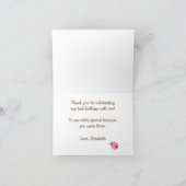 ピンクとブラウンのてんとう虫 感謝の気持ちのカード サンキューカード (内部)