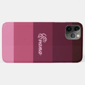 ピンクとブラウンのストライプColorBlockパーソナライズ名 Case-Mate iPhoneケース (裏面(横))