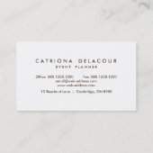 ピンクとブラウンのフローライラストレーション名刺 名刺 (裏面)