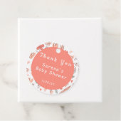 ピンクとブラウンのフローラハートありがとう フェイバータグ (インサイチュ)