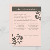 ピンクとブラウンのペイズリー花柄 エンクロージャーカード (正面/裏面)