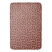 ピンクとブラウンの抽象的なパターン バスマット (正面縦)