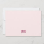 ピンクとブラウンの桜のベイビーシャワー 招待状 (裏面)