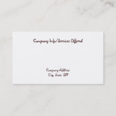 ピンクとブラウンの水玉模様名刺 名刺 (裏面)