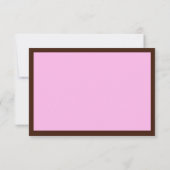 ピンクとブラウンの結婚式RSVP 出欠カード (裏面)