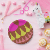 ピンクとブラウンはかりで測 ペーパープレート (パーティー)